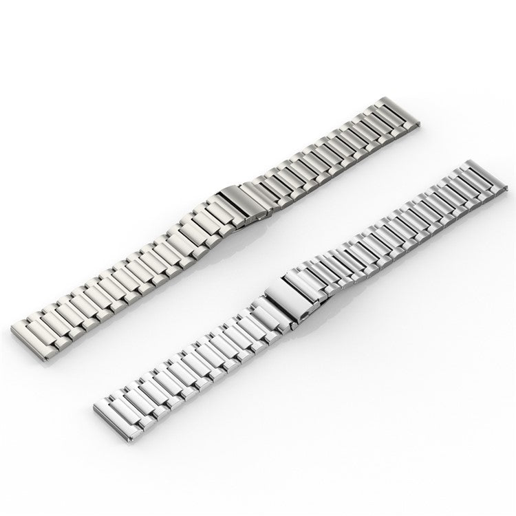 For Huawei Watch 4 / Watch 4 Pro / Samsung Galaxy Watch3 45mm / Gear S3 Frontier Flat Buckle Watch Strap 22mm Titanium Alloy Watchband - Titanium Grey