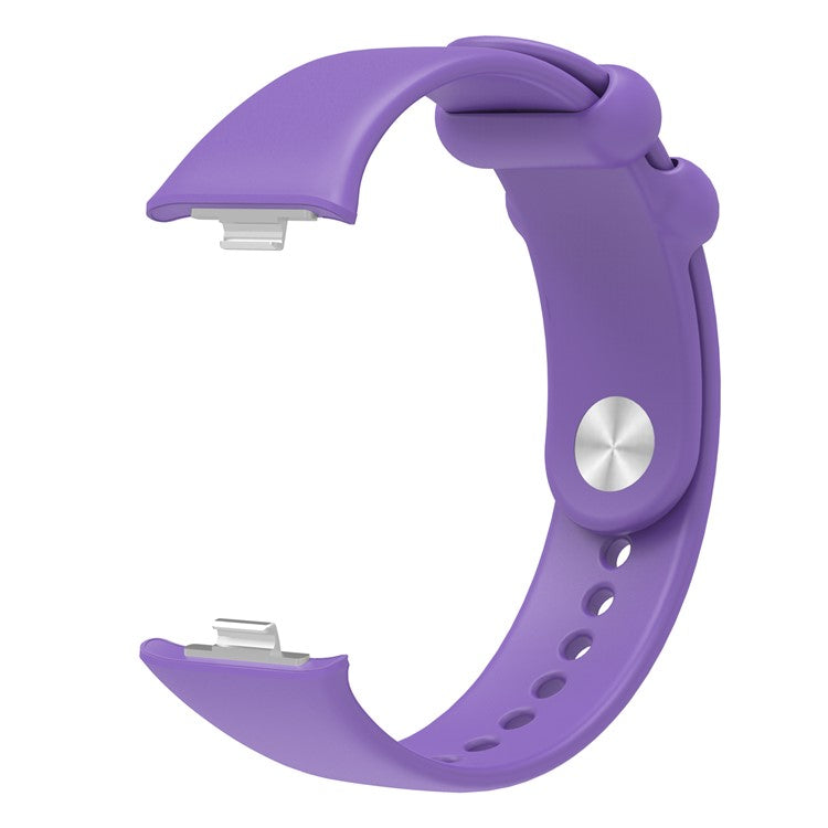 For Xiaomi Smart Band 8 Pro Solid Color Wrist Band Replacement Silicone Watch Strap - Purple