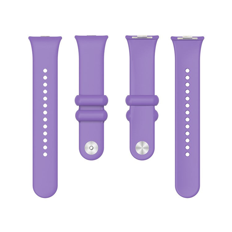 For Xiaomi Smart Band 8 Pro Solid Color Wrist Band Replacement Silicone Watch Strap - Purple