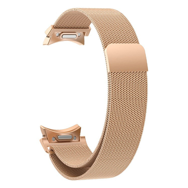 For Samsung Galaxy Watch FE 40mm / Watch6 / Watch6 Classic / Watch 5 / Watch 5 Pro Milanese Watch Strap Magnetic Metal Watchband - Rose Gold