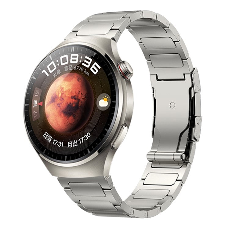 Titanium Alloy Wristband for Huawei Watch 4 / Watch 4 Pro , Tortoise Buckle 22mm Watch Strap Bracelet - Titanium