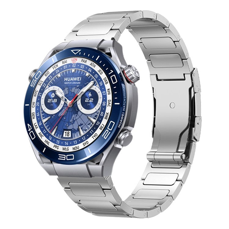 Titanium Alloy Wristband for Huawei Watch 4 / Watch 4 Pro , Tortoise Buckle 22mm Watch Strap Bracelet - Silver