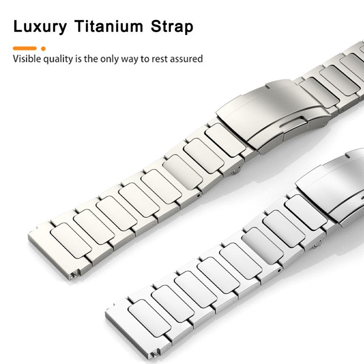 Titanium Alloy Wristband for Huawei Watch 4 / Watch 4 Pro , Tortoise Buckle 22mm Watch Strap Bracelet - Silver