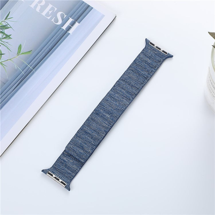 AW Magnetic Watch Band for Apple Watch Series 10 46mm / Ultra 2 Ultra 49mm / Series 9 8 7 45mm / 6 5 4 SE (2023) SE (2022) SE 44mm / 3 2 1 42mm Denim Wrist Strap - Baby Blue