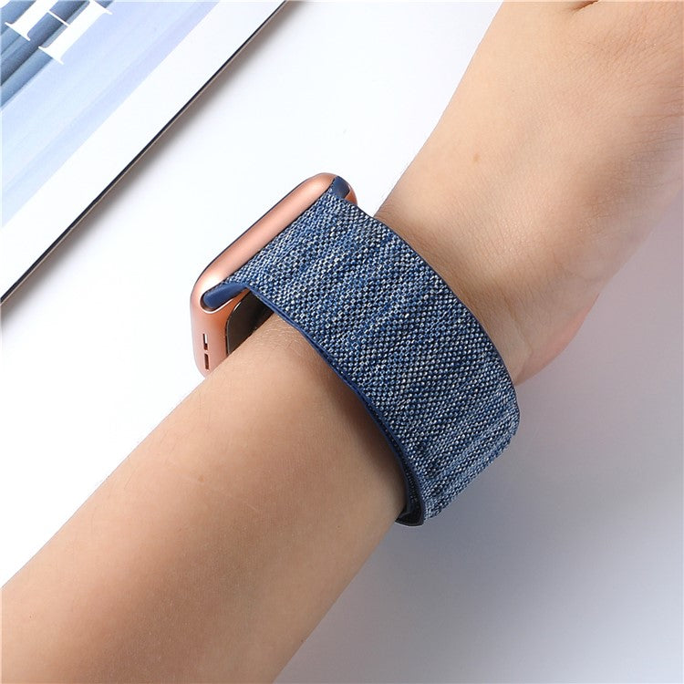 AW Magnetic Watch Band for Apple Watch Series 10 46mm / Ultra 2 Ultra 49mm / Series 9 8 7 45mm / 6 5 4 SE (2023) SE (2022) SE 44mm / 3 2 1 42mm Denim Wrist Strap - Baby Blue