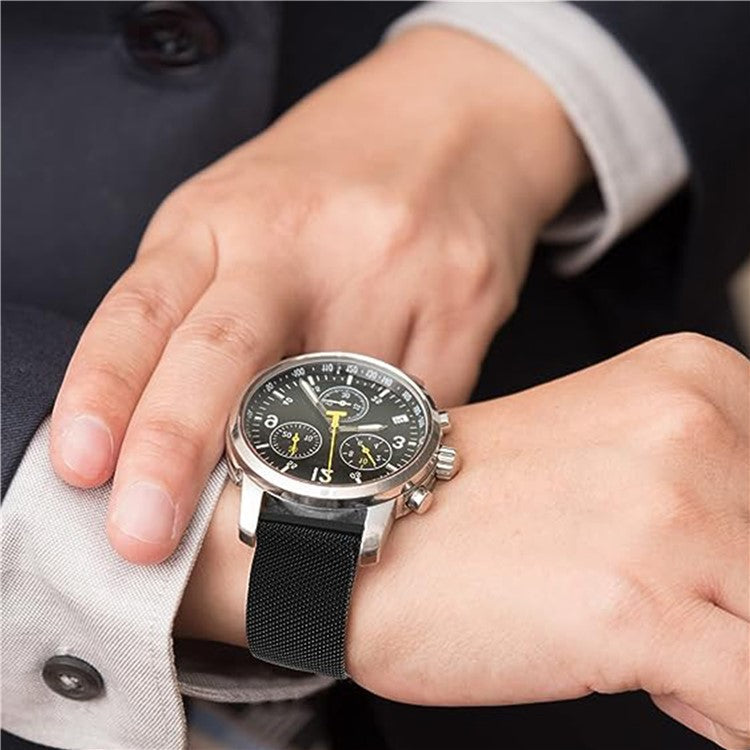 Milanese Mesh Band for Garmin Forerunner 255S / Xiaomi Mi Watch , 18mm Stainless Steel Magnetic Wristband - Rose Gold