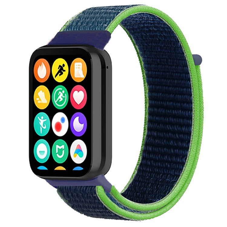 For Xiaomi Smart Band 8 Pro / Redmi Watch 4 Nylon Loop Watch Band Breathable Sport Strap - Lime