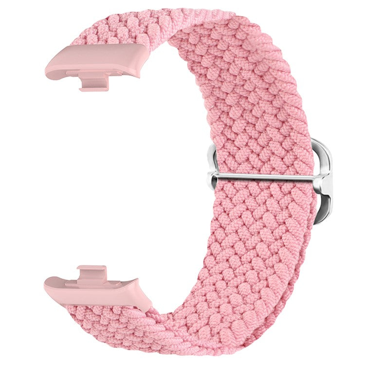 For Xiaomi Smart Band 8 Pro Nylon Watch Band Adjustable Woven Strap - Pink