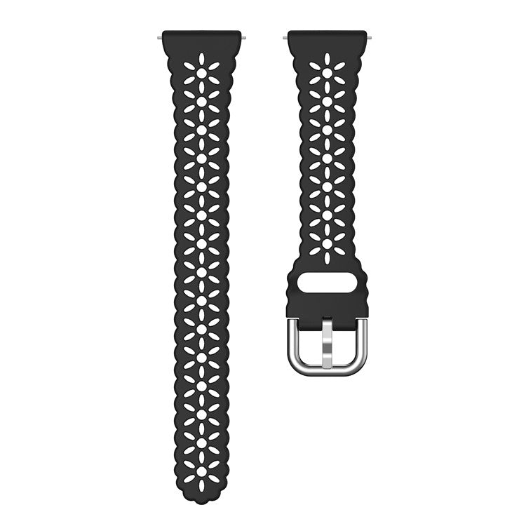 For Samsung Galaxy Watch FE 40mm / Watch6 / 6 Classic / Watch 5 / 5 Pro / Watch4 Silicone Strap 20mm Watch Band - Black