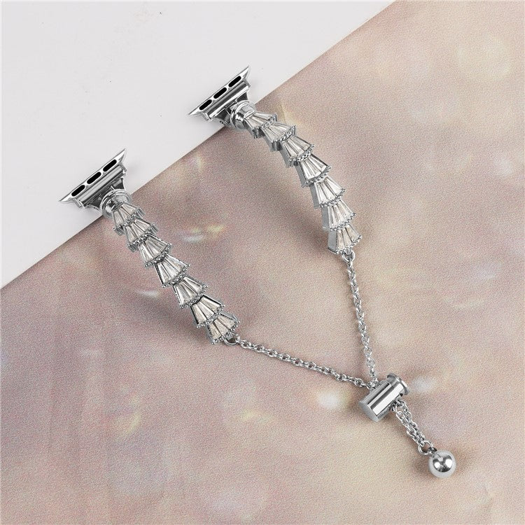 For Apple Watch Series 10 46mm / Ultra 2 Ultra 49mm / Series 9 8 7 45mm / 6 5 4 SE (2023) SE (2022) SE 44mm / 3 2 1 42mm Metal Watch Band, Silver