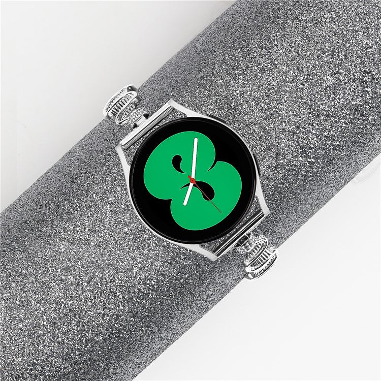 For Samsung Galaxy Watch6 40mm / 44mm / Watch6 Classic 43mm Watch Band 20mm Alloy Bracelet Strap - Silver