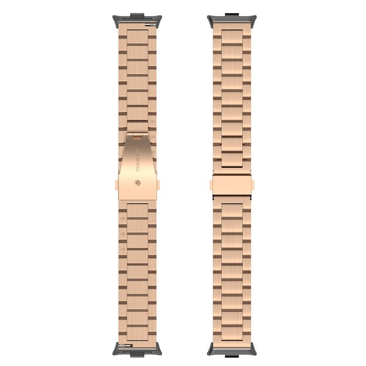 Stainless Steel Watch Strap for Xiaomi Smart Band 8 Pro Watch Band with Tool, Spring Bar - Rose Gold