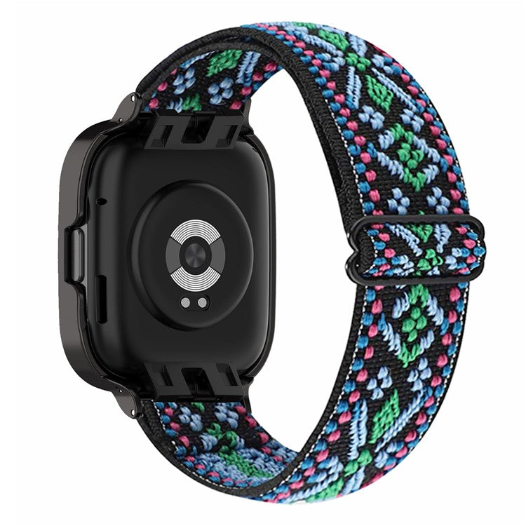 For Xiaomi Redmi Watch 3 Active Nylon Strap with Case Cover Quick Release Elastic Watch Band - Green