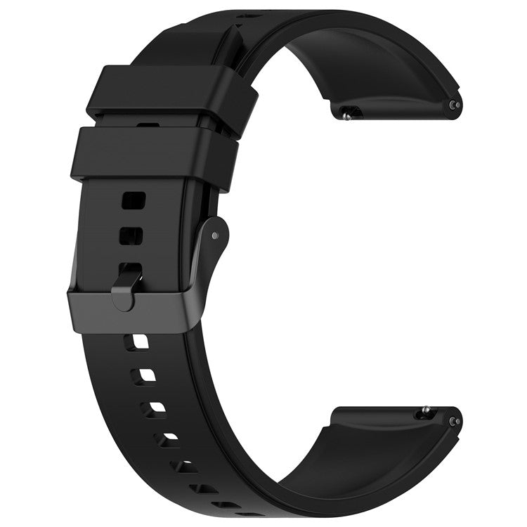 For Oppo Watch 4 Pro Silicone Watch Band 22mm Adjustable Strap - Black