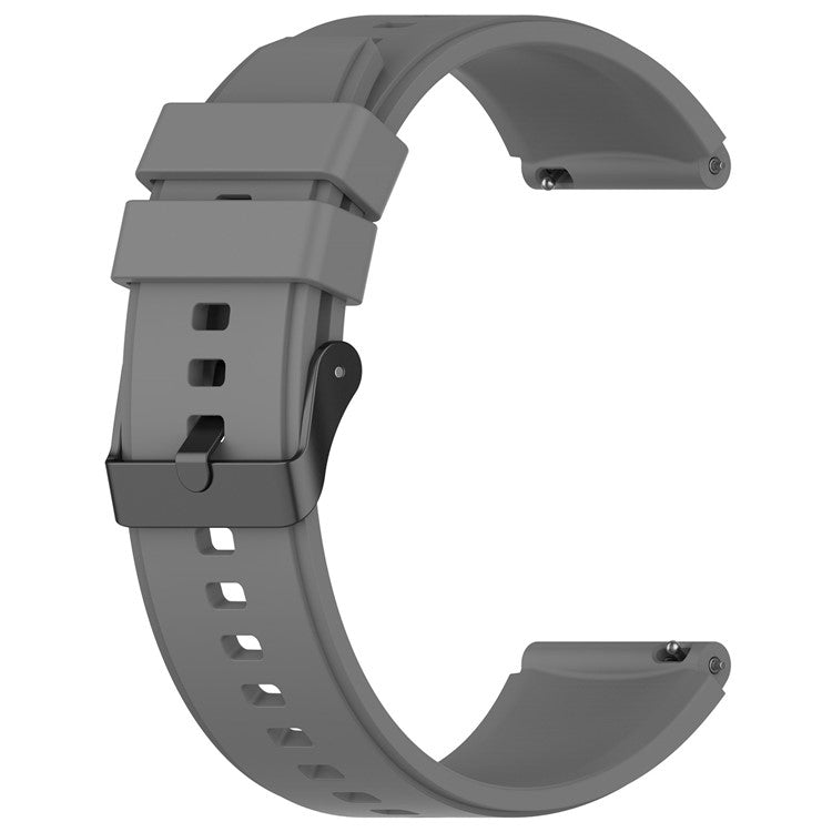 For Oppo Watch 4 Pro Silicone Watch Band 22mm Adjustable Strap - Grey