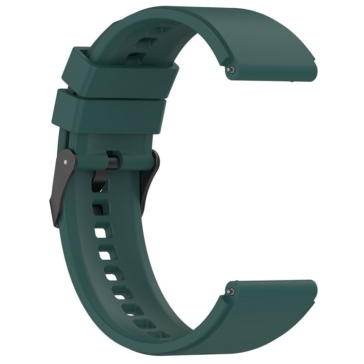 For Oppo Watch 4 Pro Silicone Watch Band 22mm Adjustable Strap - Blackish Green