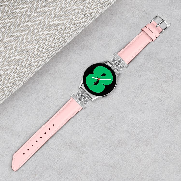Crown Connector Watch Band for Huami Amazfit Cheetah Pro , 20mm Replacement Strap with Silver Buckle - Pink