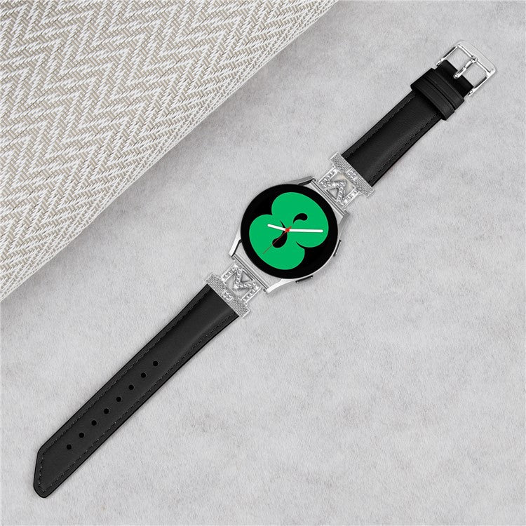 20mm M-Shape Connector Watch Strap for Huami Amazfit Cheetah Pro Replacement Watch Band with Silver Buckle - Black