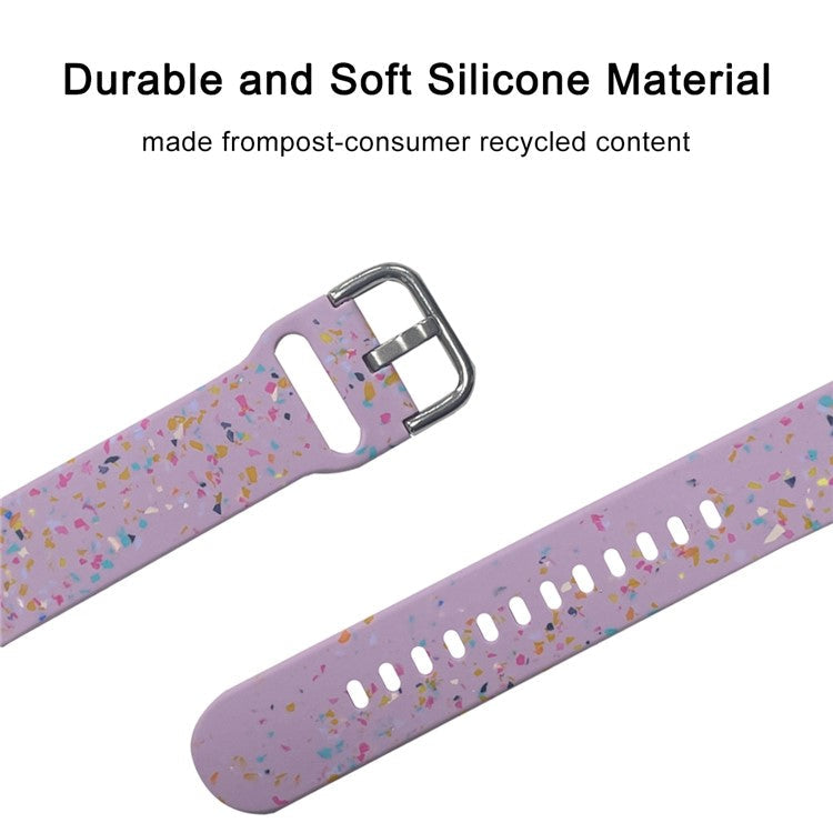 For Samsung Galaxy Watch3 45mm / Huawei Watch GT Watch Band 22mm Silicone Pattern Sport Strap - Purple