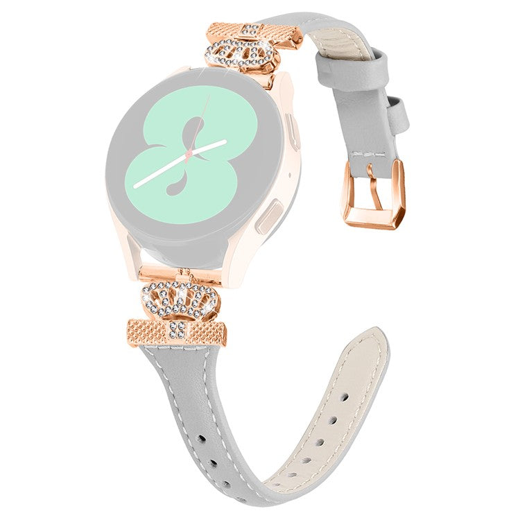 For Huami Amazfit Cheetah Pro Rose Gold Buckle 20mm Watch Band Crown-shape Connector Strap - Grey