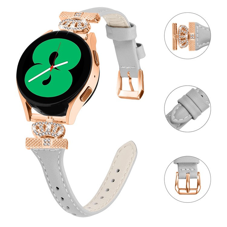 For Huami Amazfit Cheetah Pro Rose Gold Buckle 20mm Watch Band Crown-shape Connector Strap - Grey