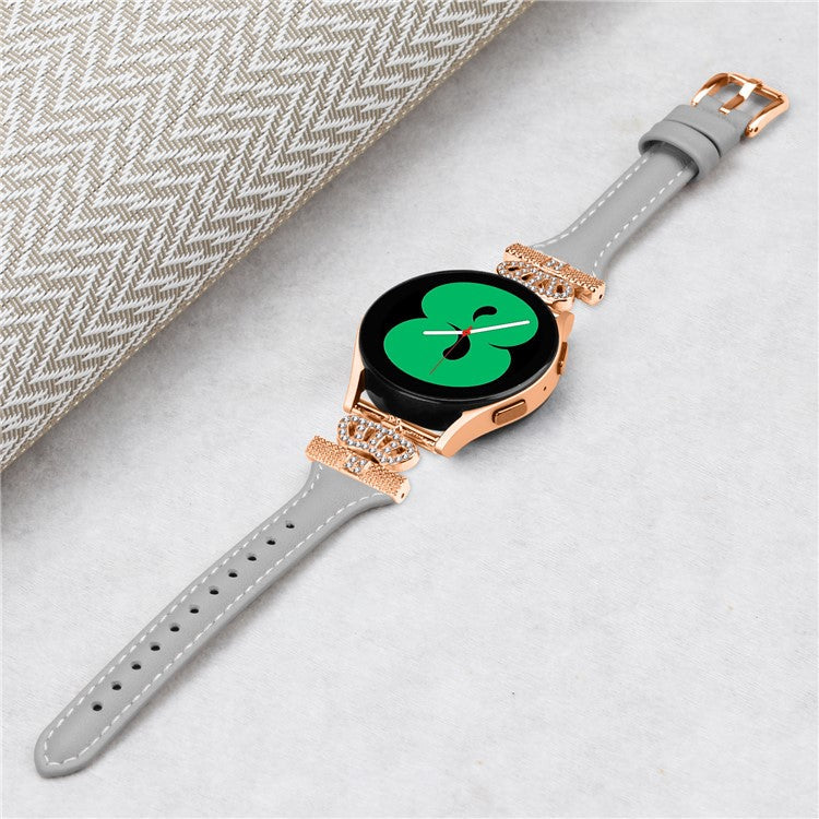For Huami Amazfit Cheetah Pro Rose Gold Buckle 20mm Watch Band Crown-shape Connector Strap - Grey