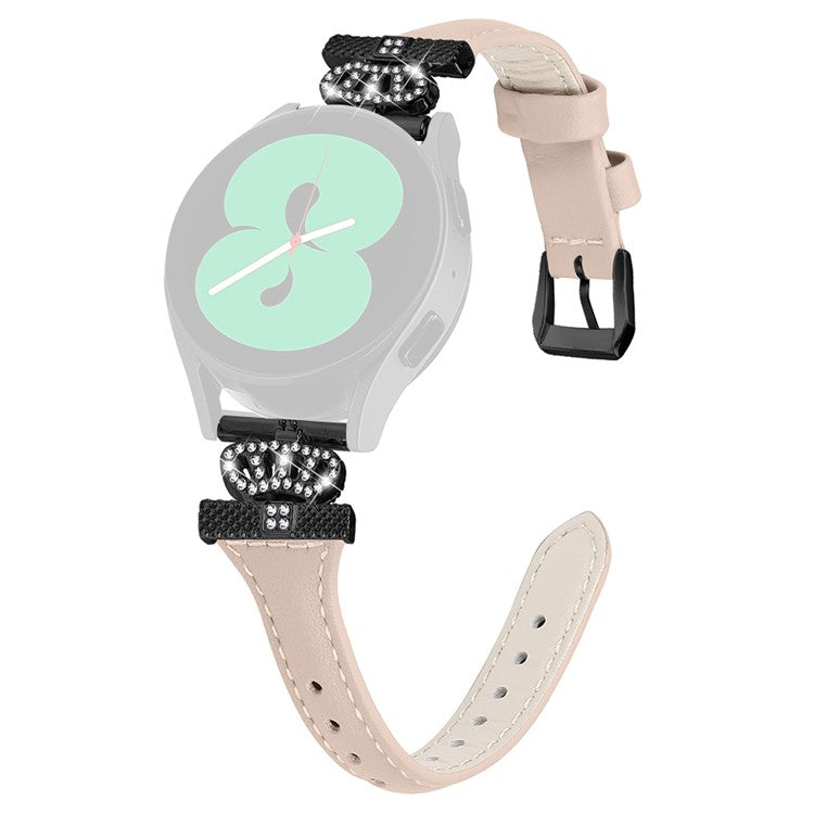 For Huami Amazfit Cheetah Pro 20mm Strap Black Buckle Crown Connector Watch Band - Apricot