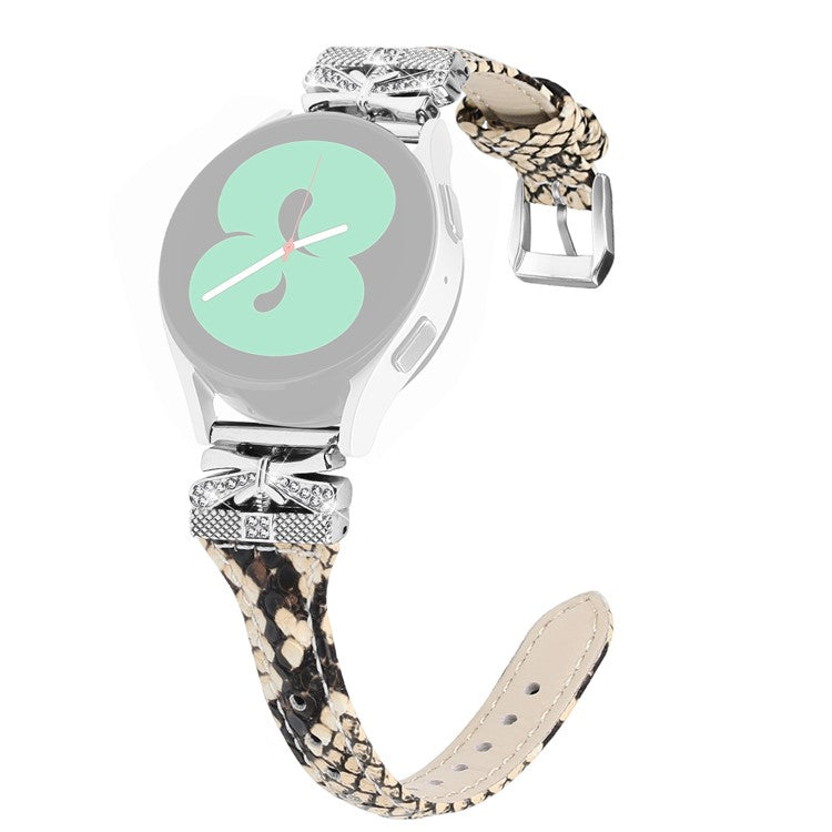 Silver Buckle 20mm Strap for Huami Amazfit Cheetah Pro Adjustable Watch Band Replacement - Snake Texture