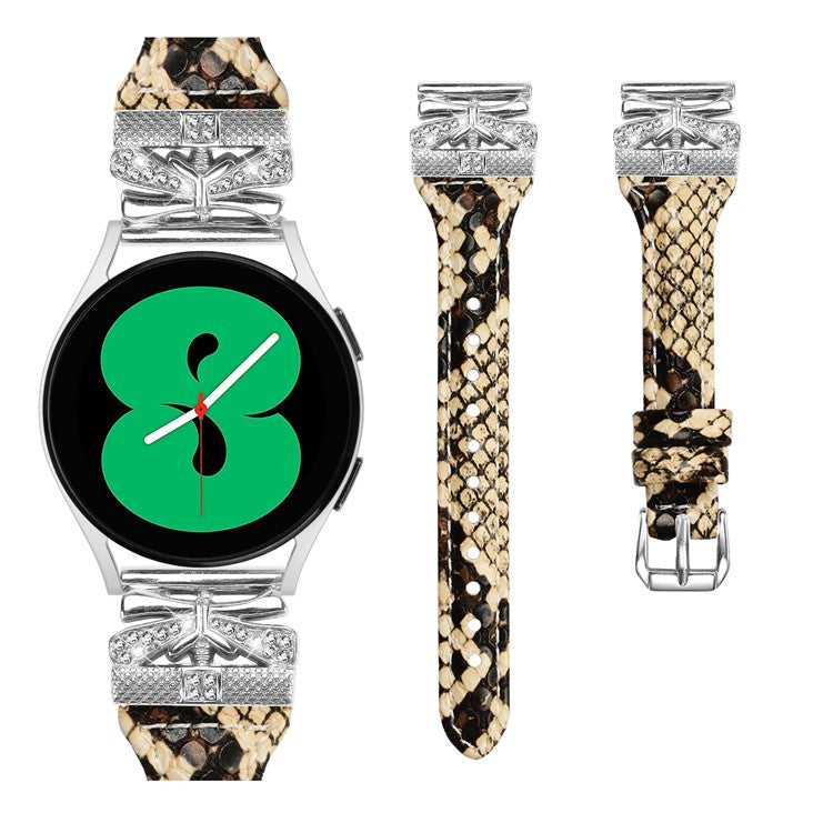 Silver Buckle 20mm Strap for Huami Amazfit Cheetah Pro Adjustable Watch Band Replacement - Snake Texture