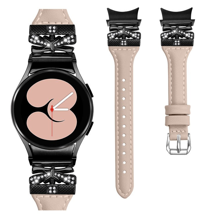 Black Buckle Band for Samsung Galaxy Watch6 44mm / Watch6 Classic 43mm / 47mm Adjustable Watch Strap - Apricot