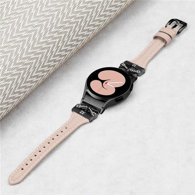 Black Buckle Band for Samsung Galaxy Watch6 44mm / Watch6 Classic 43mm / 47mm Adjustable Watch Strap - Apricot