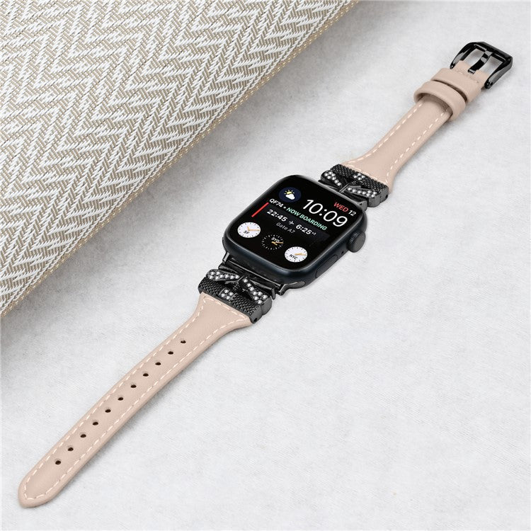Black Buckle Strap for Apple Watch Series 10 46mm / Ultra 2 Ultra 49mm / Series 9 8 7 45mm / 6 5 4 SE (2023) SE (2022) SE 44mm / 3 2 1 42mm - Apricot