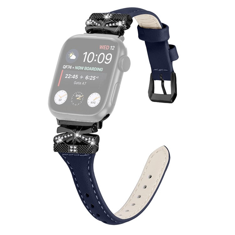 Black Buckle Strap for Apple Watch Series 10 46mm / Ultra 2 Ultra 49mm / Series 9 8 7 45mm / 6 5 4 SE (2023) SE (2022) SE 44mm / 3 2 1 42mm - Dark Blue