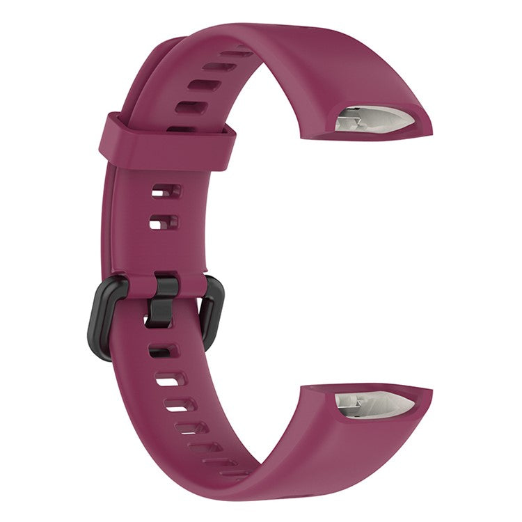 For Huawei Watch Band 4 (ADS-B29) Strap Replacement Adjustable Silicone Watch Band - Wine Red