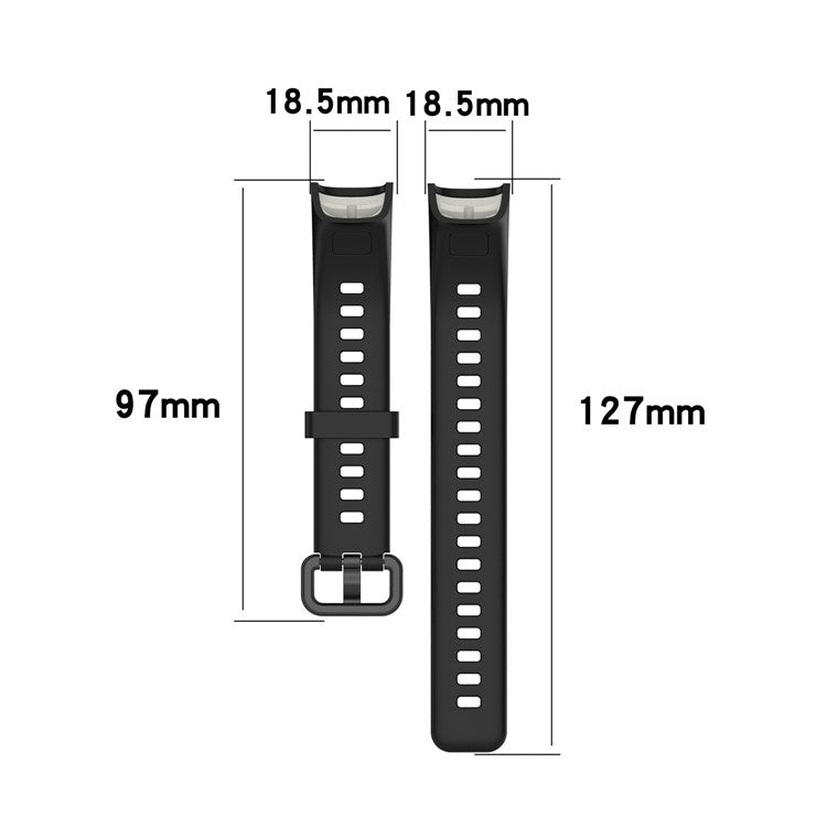 For Huawei Watch Band 4 (ADS-B29) Strap Replacement Adjustable Silicone Watch Band - Wine Red