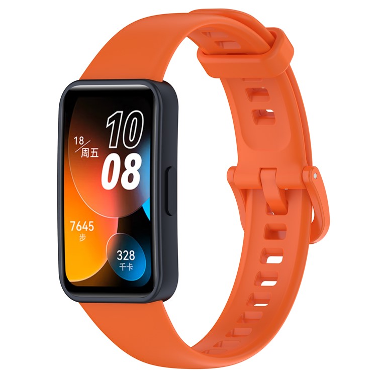 For Huawei Band 8 / Band 8 NFC / Band 9 / Band 9 NFC Silicone Strap Waterproof Soft Watch Band - Orange