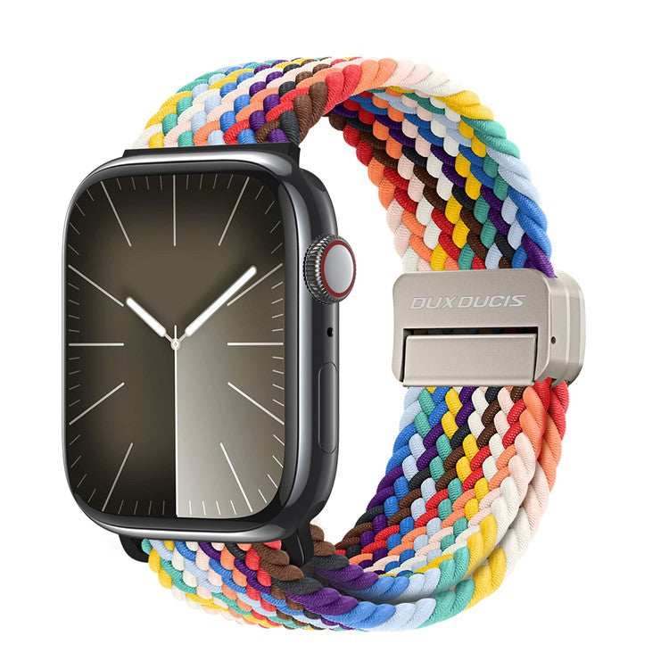 DUX DUCIS For Apple Watch Series 10 46mm / Ultra 2 Ultra 49mm / Series 9 8 7 45mm / 6 5 4 SE (2023) SE (2022) SE 44mm / 3 2 1 42mm Watch Band - Black / Rainbow