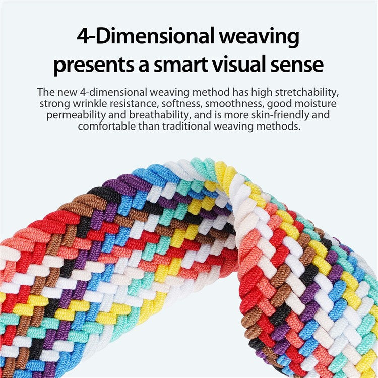 DUX DUCIS For Apple Watch Series 10 46mm / Ultra 2 Ultra 49mm / Series 9 8 7 45mm / 6 5 4 SE (2023) SE (2022) SE 44mm / 3 2 1 42mm Watch Band - Black / Rainbow