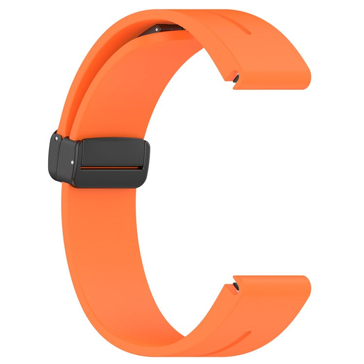 For Garmin Fenix 7 / Forerunner 965 / 955 / 945 / 935 Silicone Band Black Buckle 22mm Watch Strap - Orange