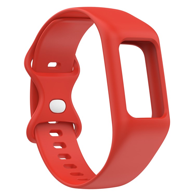 For Fitbit Charge 6 / 5 / 4 / 3 Watch Strap Integrate Silicone Watch Band with Case Cover - Red
