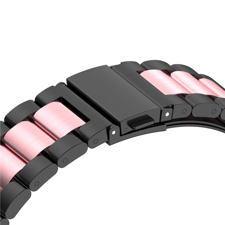 For Google Pixel Watch 3 41mm / Watch 2 / Pixel Watch Stainless Steel Watch Strap Integrate Replacement Watch Band - Black / Pink / Black