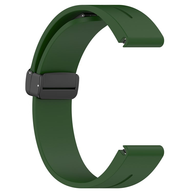 For Garmin Fenix 7S / 7S Pro / Instinct 2S / Fenix 6S Watch Strap 20mm Silicone Watchband with Black Buckle - Army Green