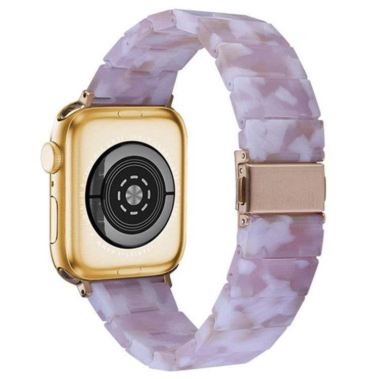 Watch Strap for Apple Watch Series 10 42mm / 9 8 7 41mm / SE (2023) SE (2022) SE 6 5 4 40mm / 3 2 1 38mm Resin Watch Band Bracelet - Pink Mix