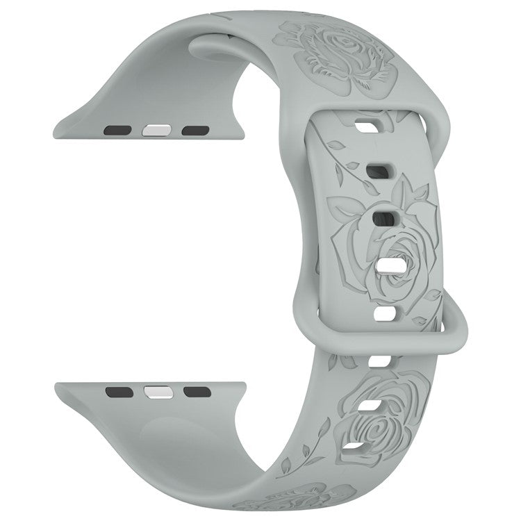 Watch Strap for Apple Watch Series 10 42mm / 9 8 7 41mm / SE (2023) SE (2022) SE 6 5 4 40mm / 3 2 1 38mm Silicone Watch Band - Grey