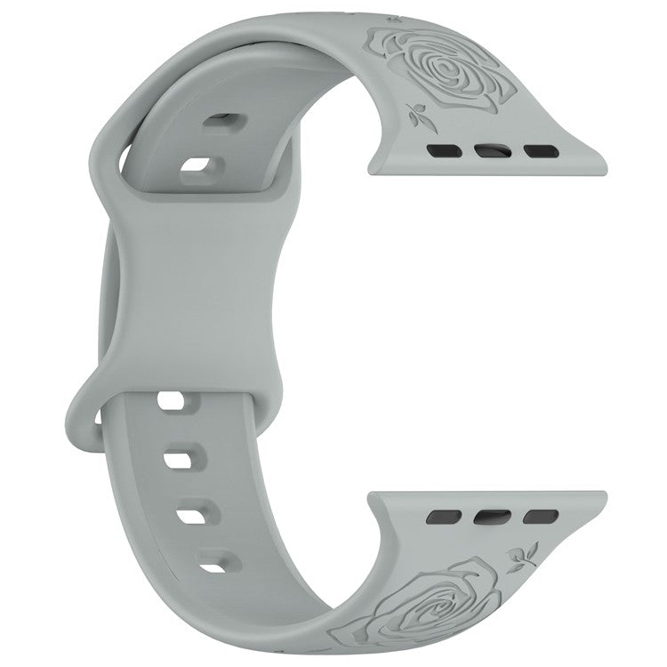 Watch Strap for Apple Watch Series 10 42mm / 9 8 7 41mm / SE (2023) SE (2022) SE 6 5 4 40mm / 3 2 1 38mm Silicone Watch Band - Grey