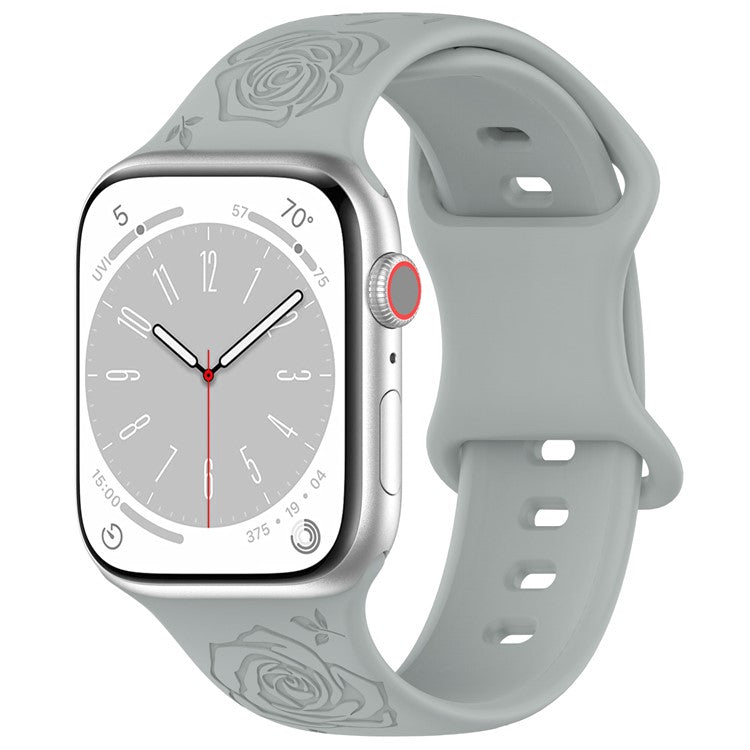 Watch Strap for Apple Watch Series 10 42mm / 9 8 7 41mm / SE (2023) SE (2022) SE 6 5 4 40mm / 3 2 1 38mm Silicone Watch Band - Grey