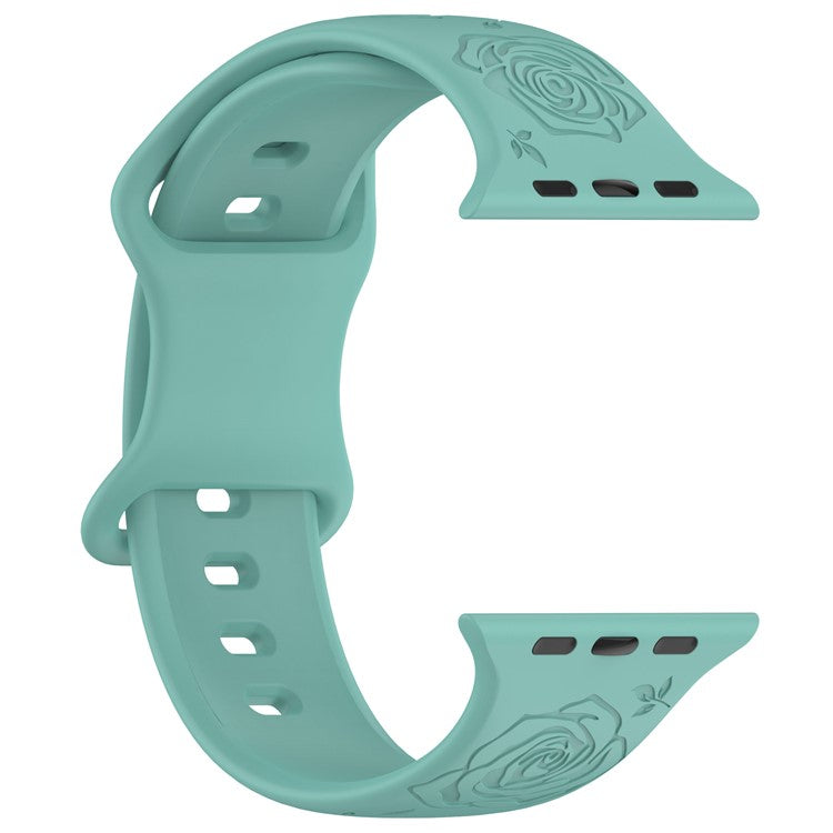 Watch Strap for Apple Watch Series 10 42mm / 9 8 7 41mm / SE (2023) SE (2022) SE 6 5 4 40mm / 3 2 1 38mm Silicone Watch Band - Green