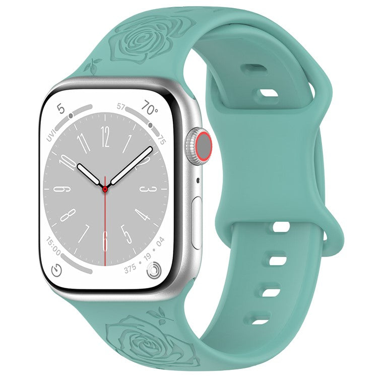 Watch Strap for Apple Watch Series 10 42mm / 9 8 7 41mm / SE (2023) SE (2022) SE 6 5 4 40mm / 3 2 1 38mm Silicone Watch Band - Green
