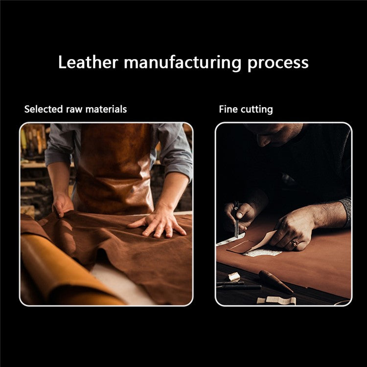 Watch Strap for Apple Watch Series 10 42mm / 9 8 7 41mm / SE (2023) SE (2022) SE 6 5 4 40mm / 3 2 1 38mm Rivet Decor Watch Band Genuine Cow Leather Strap - Blue