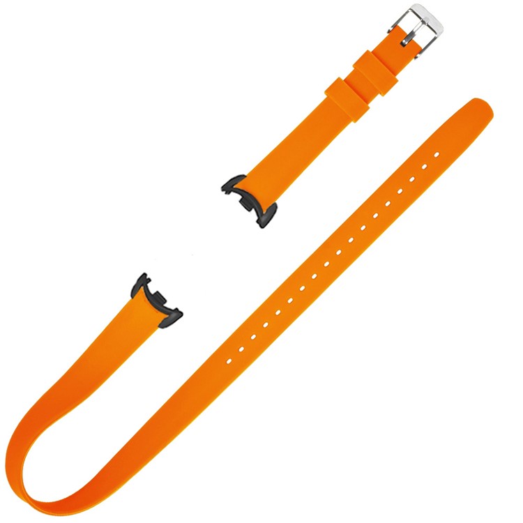 For Xiaomi Smart Band 9 NFC / 9 / 8 NFC / 8 / 8 NFC Watch Bands Silicone Strap with Metal Connector - Orange